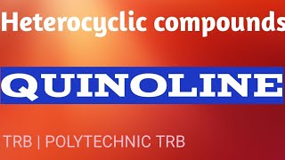 Quinoline  synthesis  properties  tamil  SANTHOSHCHEMISTRY [upl. by Adnamal]