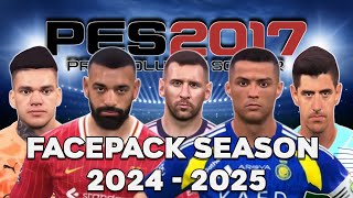 PES 2017 MEGA FACEPACK NEW UPDATE SEASON 20242025 [upl. by Budwig]