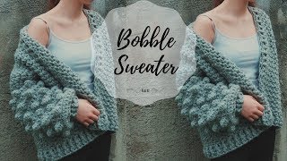 Crochet Oversized Bobble Sweater [upl. by Ximenez]