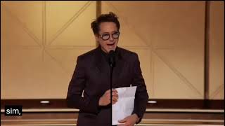 Robert Downey Jr encarnou Tony Stark em discurso do Globo de Ouro [upl. by Salangi]