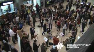 Flash Mob at Bucharest International Henri Coanda Airport by Bucharest Symphony Orchestra [upl. by Uyr]