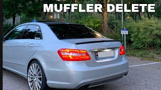 MERCEDES BENZ E200 CDI  MUFFLER DELETE  SOUND UPGRADE  W212 [upl. by Essex]