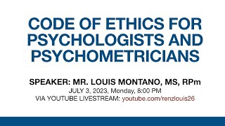 Code of Ethics for Psychologists and Psychometricians [upl. by Nosde]