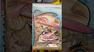 Drawing Live Caricature allows you to meet awesome people ❤️ caricature streetart funny [upl. by Mahgem]