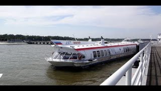 A highspeed hydrofoil boat in Saint Petersburg Russia 2014 [upl. by Aicilet]