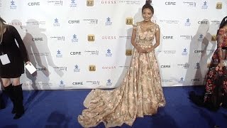 Jeannie Mai quotLa Vie En BLUEquot Fashion Gala Blue Carpet [upl. by Adnawahs601]