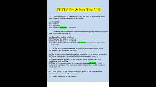 PHTLS PRE EN POST TEST QUESTIONS AND ANSWERS 2022 2023 VERIFIED ANSWERS [upl. by Schlessel]