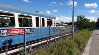 MVG UBahn Züge nahe dem UBahnhof Fröttmaning MVG Baureihe A B C [upl. by Aifoz]