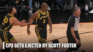 Chris Paul gets ejected by Scott Foster for arguing foul call  NBA on ESPN [upl. by Yrrum]