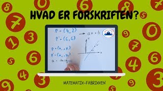 Lineære Funktioner  Bestem Forskriften Ud Fra To Kendte Punkter [upl. by Cas]