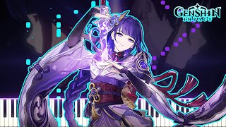 Raiden Shogun Judgment of Euthymia  Character Demo PV  Piano Cover Synthesia【Genshin Impact】 [upl. by Edison]