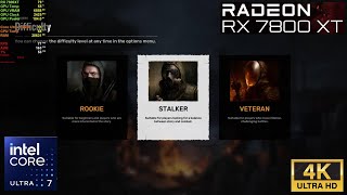 STALKER 2  RX 7800 XT amp CORE ULTRA 7 265K  4K EpicTAAFSR3 BalancedNativeAAQuality [upl. by Ahsenyt220]