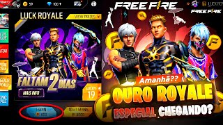 AMANHÃ NOVO OURO ROYALE ESPECIAL NOVAS SKINS GRÁTIS CUBO MÁGICO PRÓXIMOS EVENTOS  FREE FIRE [upl. by Kathrine]