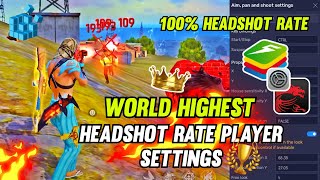 100 Headshot Bluestacks 5 Best Headshot Settings Regedit ⚙️ keymapping  Sensitivity Free Fire [upl. by Aimil]