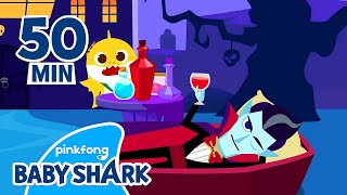 Baby Shark Visits Spooky Vampires Mansion  Compilation  Halloween Story  Baby Shark Official [upl. by Zeculon474]