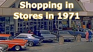 Shopping in Stores in 1971 Retro Video of the Early 70s in America [upl. by Victoir136]