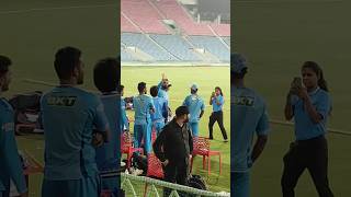 K L Rahul Reply Crowd at Ekana Stadium During Practice Match [upl. by Murage739]