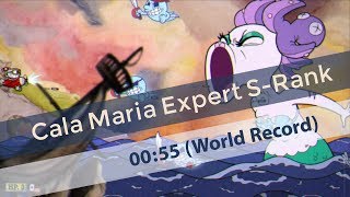 Cuphead  Cala Maria Expert SRank  World Record Speedrun 0055 Current Patch [upl. by Aicelf418]