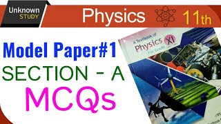 HSSCI Physics Model Paper No1 MCQs Answer 2023  Federal board  First Year  11th Class Physics [upl. by Letsirk]