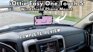 iOttie Easy One Touch 5 Dash amp Windshield Phone Mount Full Review [upl. by Dlorrej]