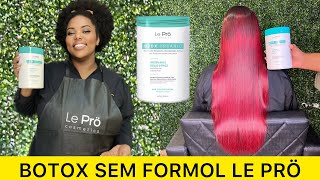 ALISAMENTO EM CABELO VERMELHO COM BOTOX SEM FORMOL ORGANIC SINGLE PASS DA LE PRÃ– [upl. by Amri463]