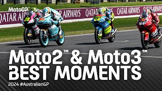 Best Moto3™ amp Moto2™ Moments 🌶️  2024 AustralianGP [upl. by Kralc]