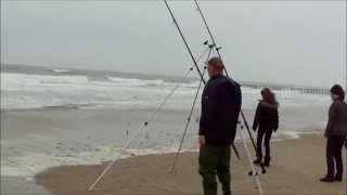 cadzand bad vissen en strand en zee [upl. by Dat]