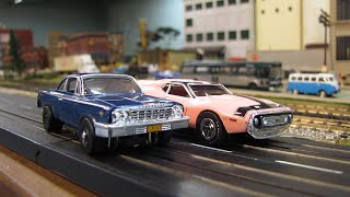 62 Chevy vs 71 Javelin Slot Cars amp Northern Pacific [upl. by Atel444]