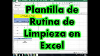 Plantilla de rutina de limpieza en excel [upl. by Baryram]