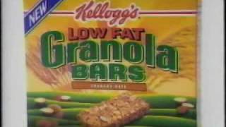 Kelloggs Low Fat Granola Bars ad from 1990 [upl. by Eldora763]