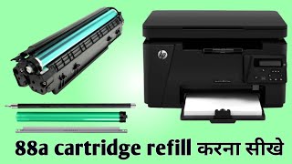 Hp 126nw Cartridge Refilling  88a Toner Refilling [upl. by Oliy]