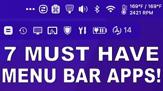 7 MUST HAVE MENU BAR APPS FOR MAC [upl. by Gundry]