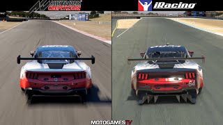 Assetto Corsa Competizione vs iRacing  Ford Mustang GT3 at Laguna Seca [upl. by Ennobe]