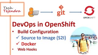 DevOps in OpenShift Build Configuration Strategy Source to Image S2I amp Dockerfile Git WebHook [upl. by Aip961]