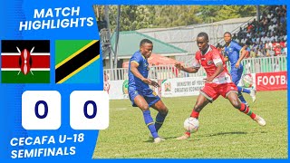 KENYA vs TANZANIA CECAFA U18 SEMI FINALS FULL EXTENDED HIGHLIGHTS [upl. by Atinet]