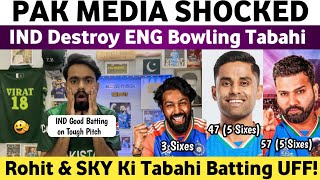 Pak Media Shocked on Ind Destroy Eng Bowling  Ind Vs Eng T20 WC Semifinal Match 2024  Rohit 57 [upl. by Eneluqcaj]