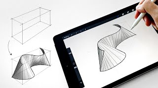 Perspective DRAWING TIP Curves amp Curved Surfaces shorts [upl. by Tiphany]