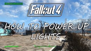 FALLOUT 4 How to Power up Lights  Connecting Lights in Sanctuary Fallout 4 Guides [upl. by Yraeg]