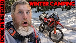 Snow Riding and Winter Motorcycle Camping on the Honda CRF300L Rally [upl. by Isyad]