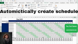 Automatically create shift schedule in Excel [upl. by Hildagarde425]