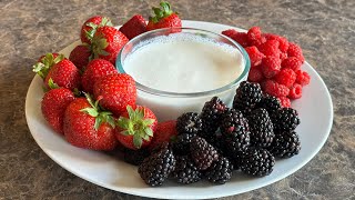 Cottage Cheese Fruit Dip amp Platter SugarFree Lowcarb  Keto [upl. by Cthrine]