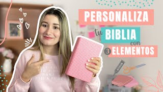 PERSONALIZA TU BIBLIA CON SÓLO 3 ELEMENTOS [upl. by Arolf]