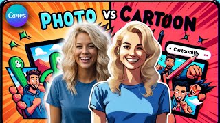 Cartoonize Your Photos With Canva EASY amp FREE [upl. by Coridon]