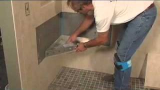 How To Tile a Shower  Floor amp Wall Tile Installation 4 [upl. by Emeline]