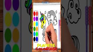 Comment dessiner et colorier une licorne  How to draw and color a Unicorn [upl. by Sirrom]