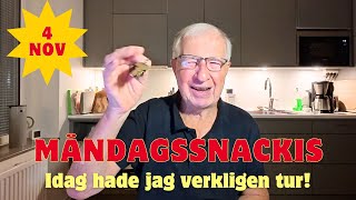 20241104 MÅNDAGSSNACK  Idag hade jag verkligen tur [upl. by Neevan325]