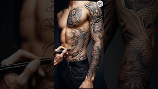 Japanese style Irezumi Tattoo Mans Arm art artonskin tattooartist tattoolover [upl. by Nhguavahs]