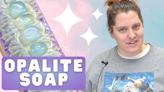 How I Made These Breathtaking Opalite Stone Soaps [upl. by Virgin]