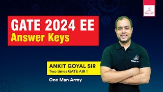 GATE 2024 EE Answer Keys  Ankit Goyal  One Man Army [upl. by Seuguh]