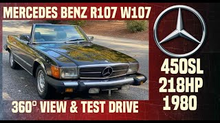 🏎 MercedesBenz 450SL R107 W107 1980 POV amp Test Drive  Roadster  Convertible  Décapotable [upl. by Aehs604]